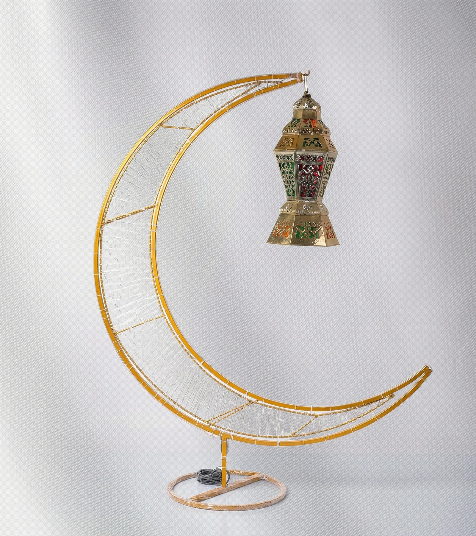 Large crescent moon 200cm + lantern | Ramadan decoration