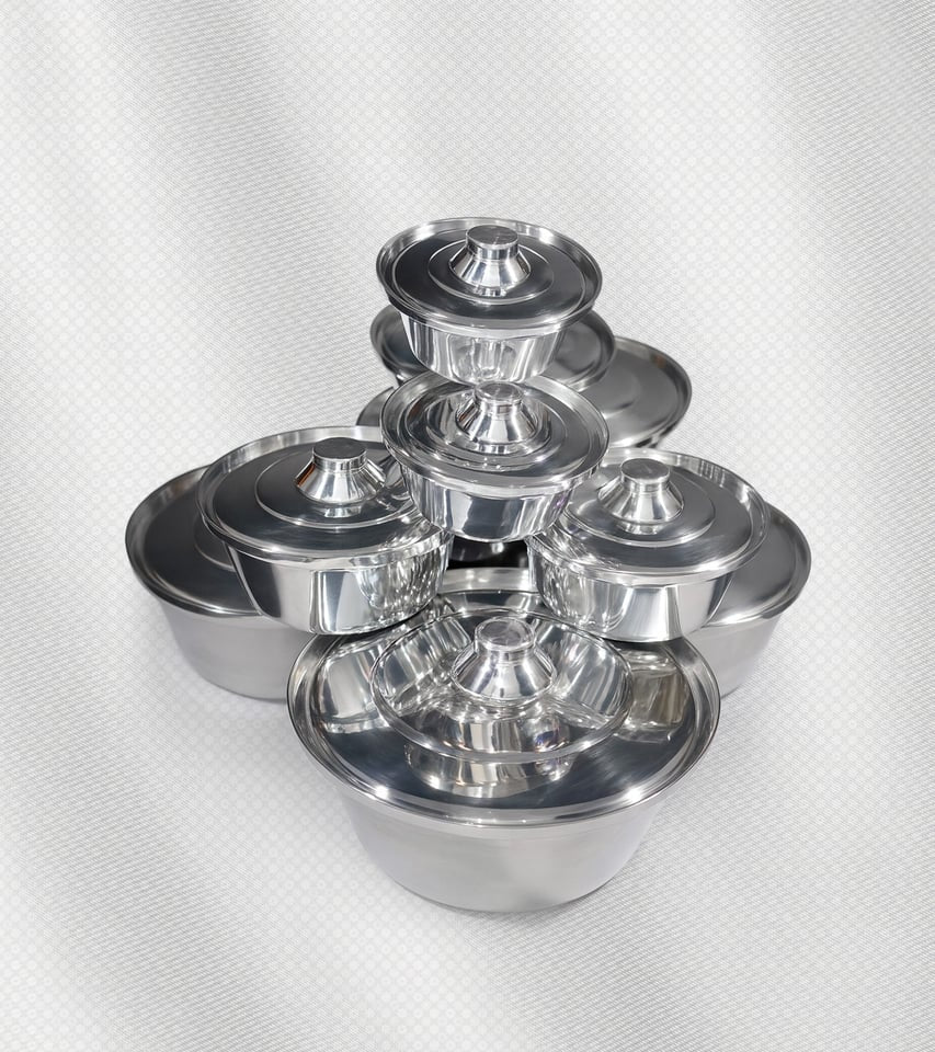 طقم ألومنيوم 10 قطع – دهان تركي فاخر، متين وثقيل، مناسب لجميع أنواع الطبخ