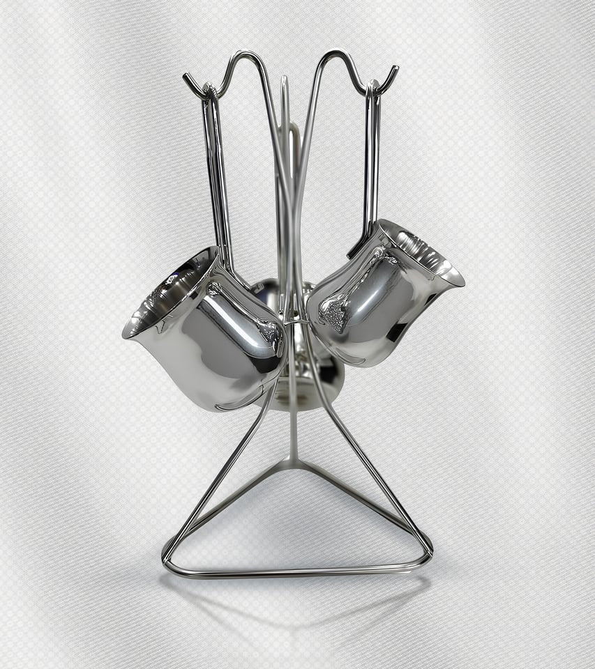 طقم الكنك 3 قطع هيلثي كوك. تصميم تراثي فاخر، ألومنيوم متين، يد ستيل عملي، لتحضير قهوة مثالي. شحن سريع وآمن داخل الإمارات.