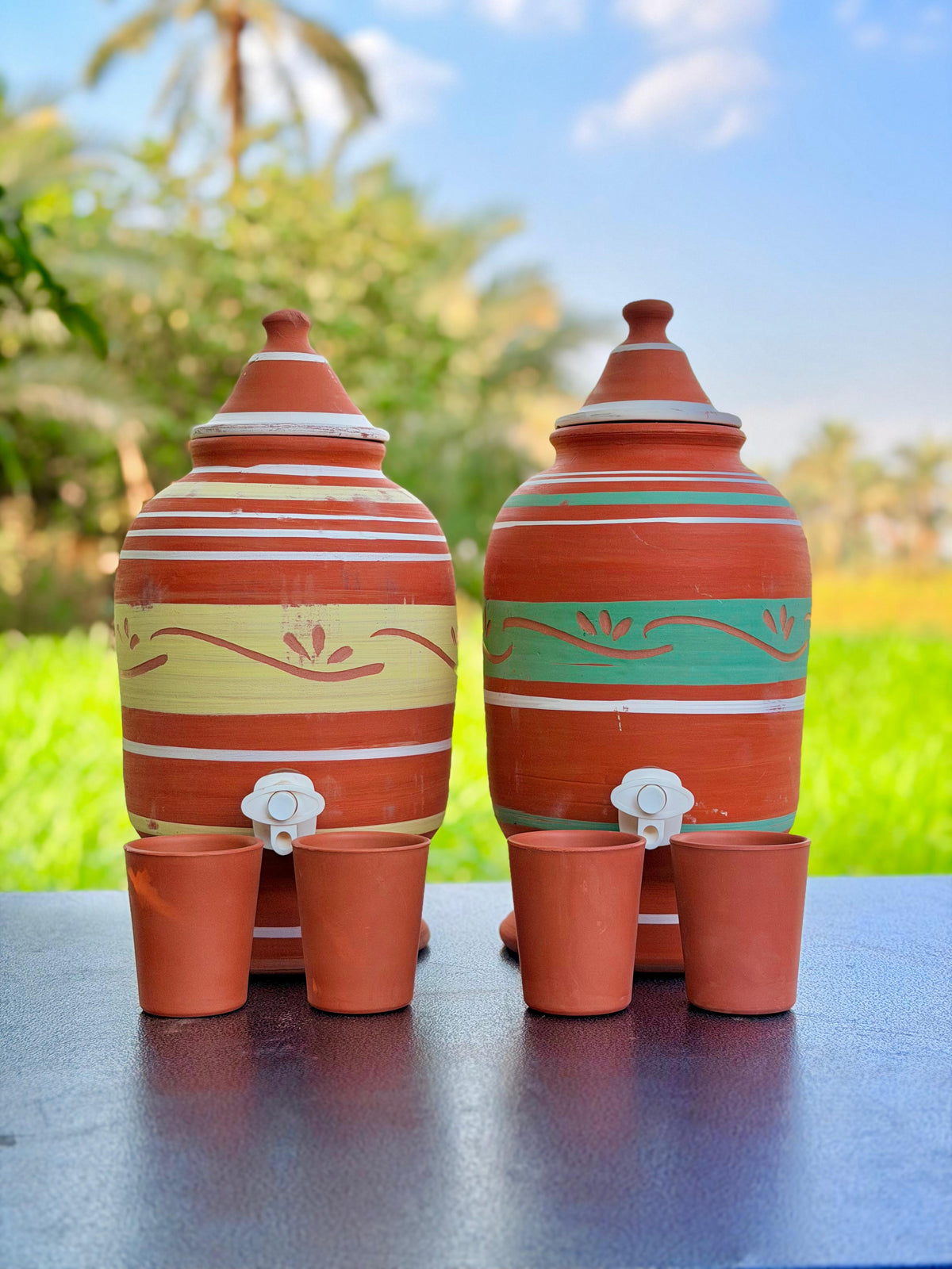 العرض الشتوي: 2 كولمن فخار طبيعي + 4 أكواب هدية