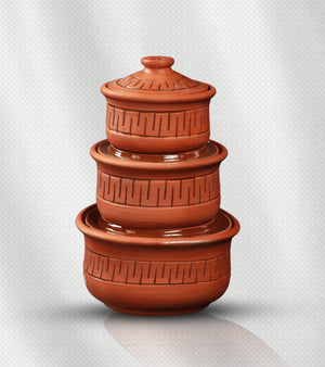 طقم حلل فخارية إسلامي من الطمي الأسواني – طهي صحي وطبيعي بطابع تراثي