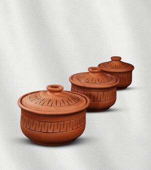 طقم حلل فخارية إسلامي من الطمي الأسواني – طهي صحي وطبيعي بطابع تراثي