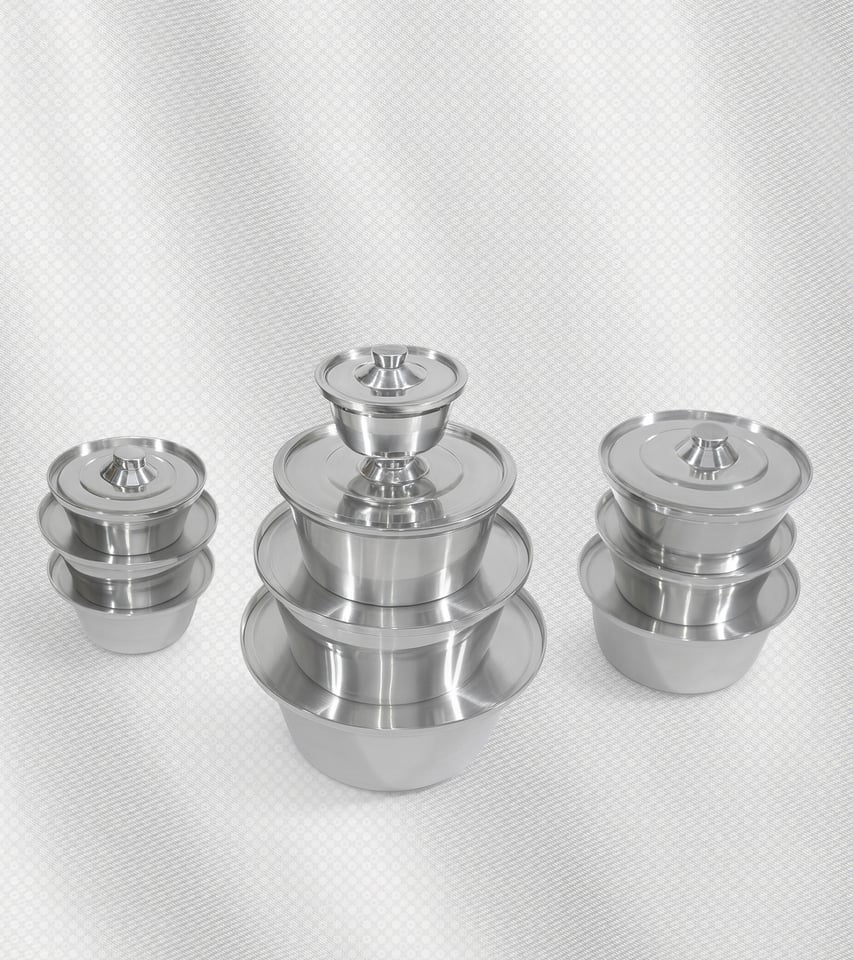 طقم ألومنيوم 10 قطع – دهان تركي فاخر، متين وثقيل، مناسب لجميع أنواع الطبخ