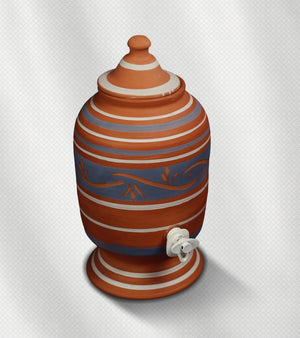 كولمن فخار طبيعي 7 لتر من الطمي الأسواني – تبريد طبيعي ومياه صحية